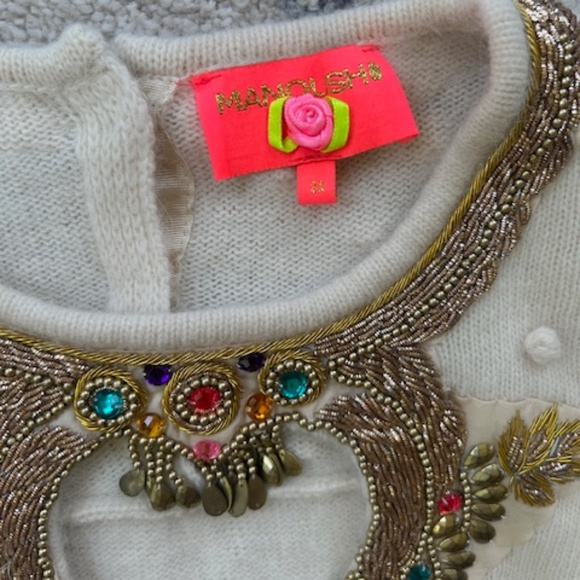 Manoush Paris Embellished Sweater, Sz 34FR (XS) - Picture 2 of 5